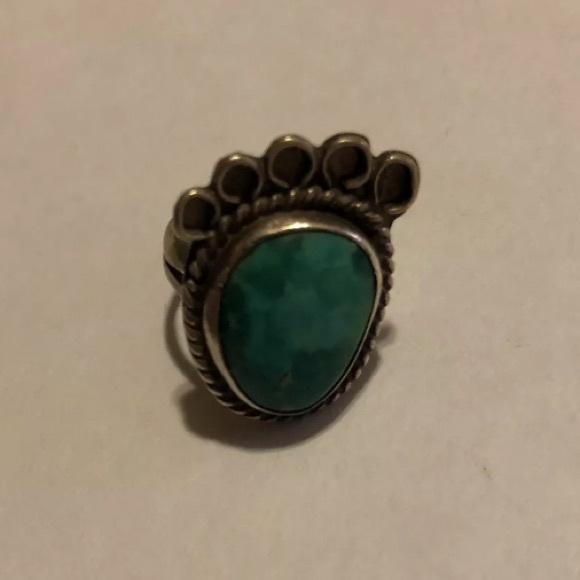 Vintage ring malachite sterling boho free jewelry - Picture 3 of 8